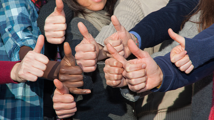 people thumbs up